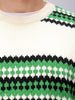 Men's Oversized Horizontal Striped Crew Neck Sweater