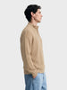 Men's Beige Oversized Fit Textured Casual Sweater