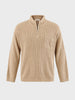 Men's Beige Oversized Fit Textured Casual Sweater