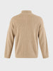 Men's Beige Oversized Fit Textured Casual Sweater