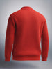 Men's Rust Oversized Textured Half Open High Neck Sweater