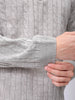 Men's Grey Oversized Textured Sweater