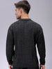 Men's Charcoal Oversized Textured Sweater