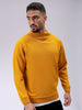 Men's Mustard Relaxed Fit Solid High Neck Sweater