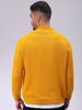 Men's Mustard Relaxed Fit Solid High Neck Sweater