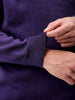 Men's Violet Relaxed Fit Solid High Neck Sweater