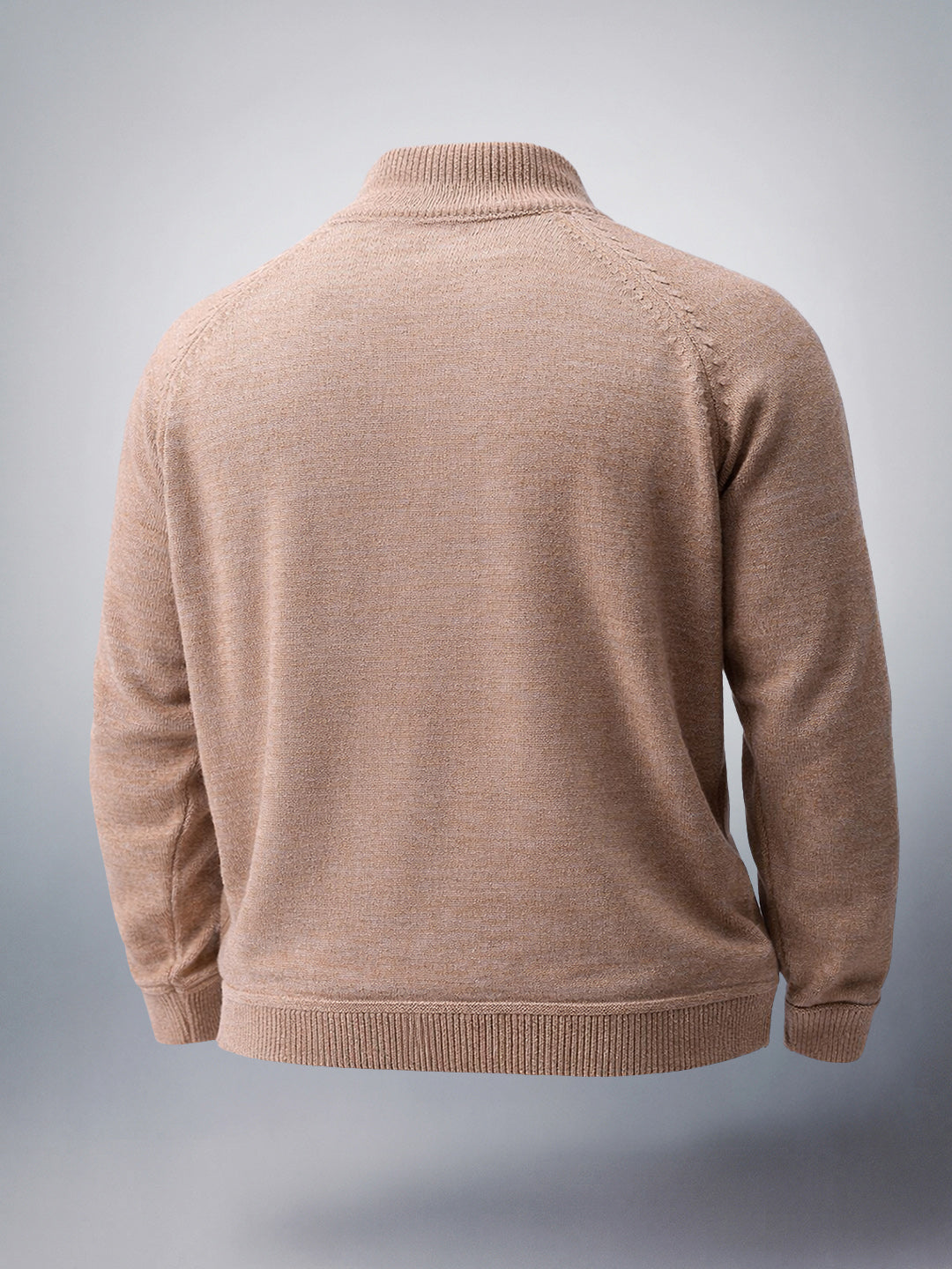 Men's Oat Milk Relaxed Fit Solid Casual Sweater