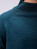 Men's Teal Relaxed Fit Solid High Neck Sweater