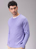 Men's Purple Relaxed Fit Solid High Neck Sweater