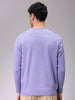 Men's Purple Relaxed Fit Solid High Neck Sweater