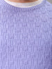 Men's Purple Relaxed Fit Solid High Neck Sweater