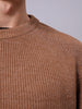 Men's Relaxed Fit Textured Crew Neck Sweater