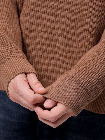Men's Relaxed Fit Textured Crew Neck Sweater
