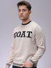 Men's Relaxed Fit Typographic Crew Neck Sweater