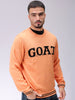 Men's Relaxed Fit Typographic Crew Neck Sweater