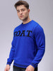 Men's Relaxed Fit Typographic Crew Neck Sweater