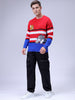 Men's Red Relaxed Fit Tom & Jerry Printed Crew Neck Sweater