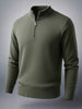 Men's Olive Relaxed Fit Solid High Neck Sweater
