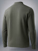 Men's Olive Relaxed Fit Solid High Neck Sweater