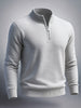 Men's Grey Relaxed Fit Solid High Neck Sweater