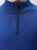 Men's Navy Blue Relaxed Fit Solid High Neck Sweater