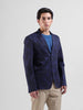 Men's Blue Regular Fit Checked Casual Blazer