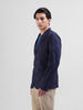 Men's Blue Regular Fit Checked Casual Blazer