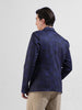 Men's Blue Regular Fit Checked Casual Blazer