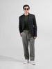 Men's Black Regular Fit Checked Casual Blazer
