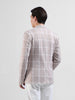 Men's Beige Regular Fit Checked Casual Blazer