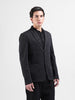 Men's Black Regular Fit Printed Casual Blazer