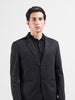 Men's Black Regular Fit Printed Casual Blazer