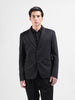 Men's Black Regular Fit Printed Casual Blazer