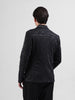 Men's Black Regular Fit Printed Casual Blazer