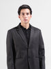 Men's Black Regular Fit Printed Casual Blazer