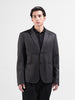 Men's Black Regular Fit Printed Casual Blazer