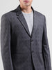 Men's Grey Regular Fit Checked Casual Blazer