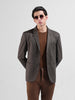 Men's Brown Regular Fit Printed Casual Blazer