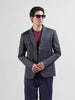 Men's Blue Regular Fit Checked Casual Blazer