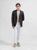 Men's Brown Regular Fit Checked Casual Blazer