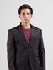 Men's Maroon Regular Fit Checked Casual Blazer