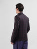 Men's Maroon Regular Fit Checked Casual Blazer
