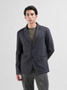 Men's Blue Regular Fit Printed Casual Blazer