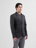 Men's Black Regular Fit Printed Casual Blazer