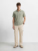 Men's Cream Relaxed Fit  Casual Joggers