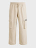 Men's Cream Relaxed Fit  Casual Joggers