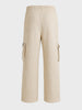 Men's Cream Relaxed Fit  Casual Joggers