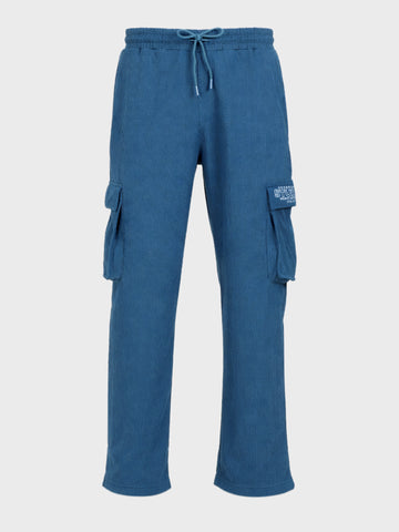 Men's Blue Relaxed Fit  Casual Joggers