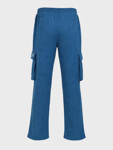 Men's Blue Relaxed Fit  Casual Joggers