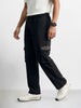 Men's Black Relaxed Fit Solid Casual Joggers